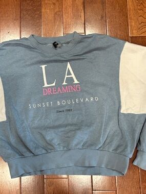 Divided Blue & Cream LA Dreaming Crewneck Sweatshirt